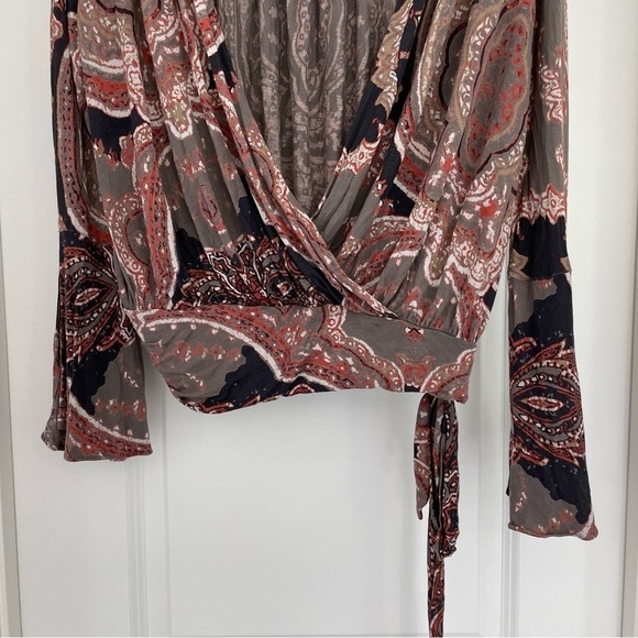 Free People Fiona Boho Long Sleeve Top Size M - Picture 4 of 8
